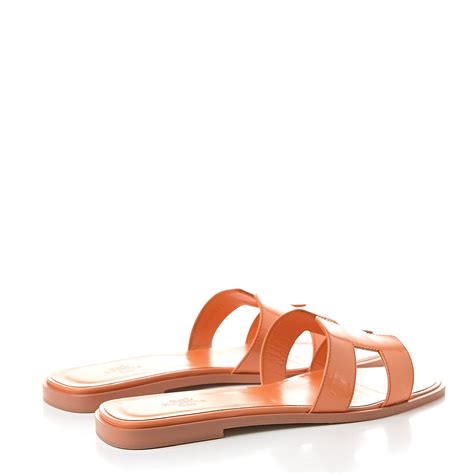 hermes orange oran sandals